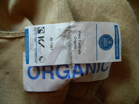 Organic Decaf Peru SWP coffee bag K