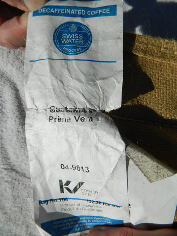 Swiss Water Process Guatemala coffee bag tag c