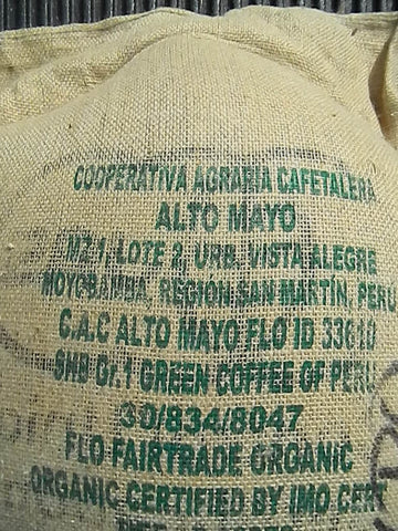 Peru Fair Trade Organic Alto Mayo coffee bag A